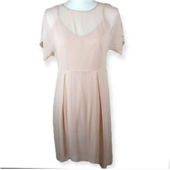 ZARA WOMAN LT.PINK CAMI DRESS WITH SHEER DRESS SZ.S EUC. - Picture 2 of 8
